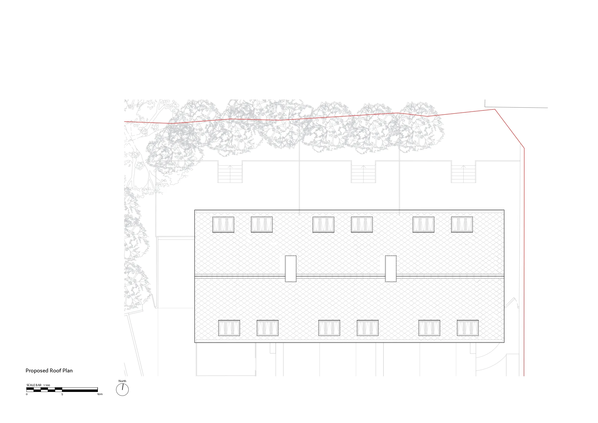 Proposed Roof Plan. By Office S&M, RIBA Chartered Architectural Practice in London.