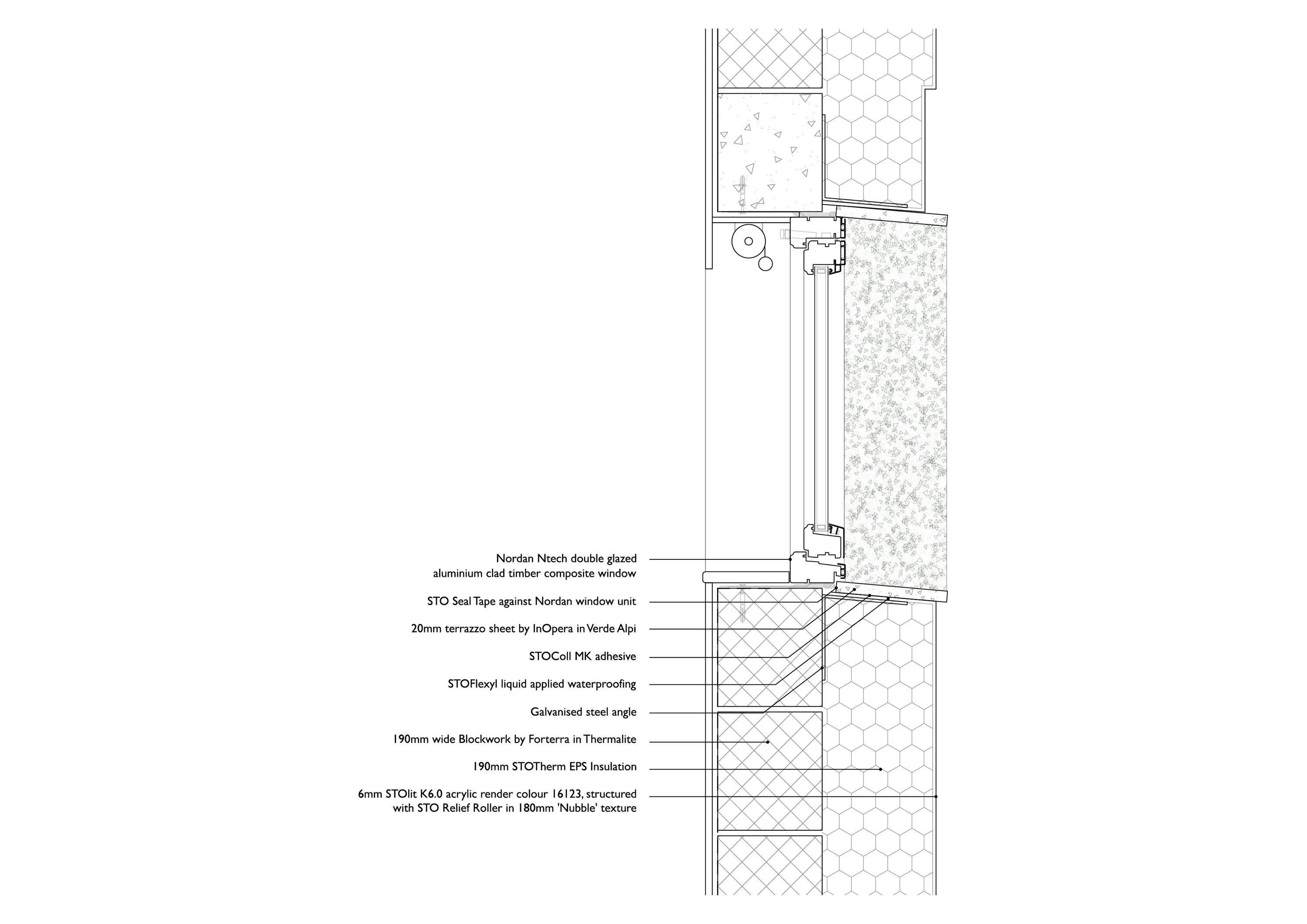 Proposed Window Detail. By Office S&M, RIBA Chartered Architectural Practice in London.