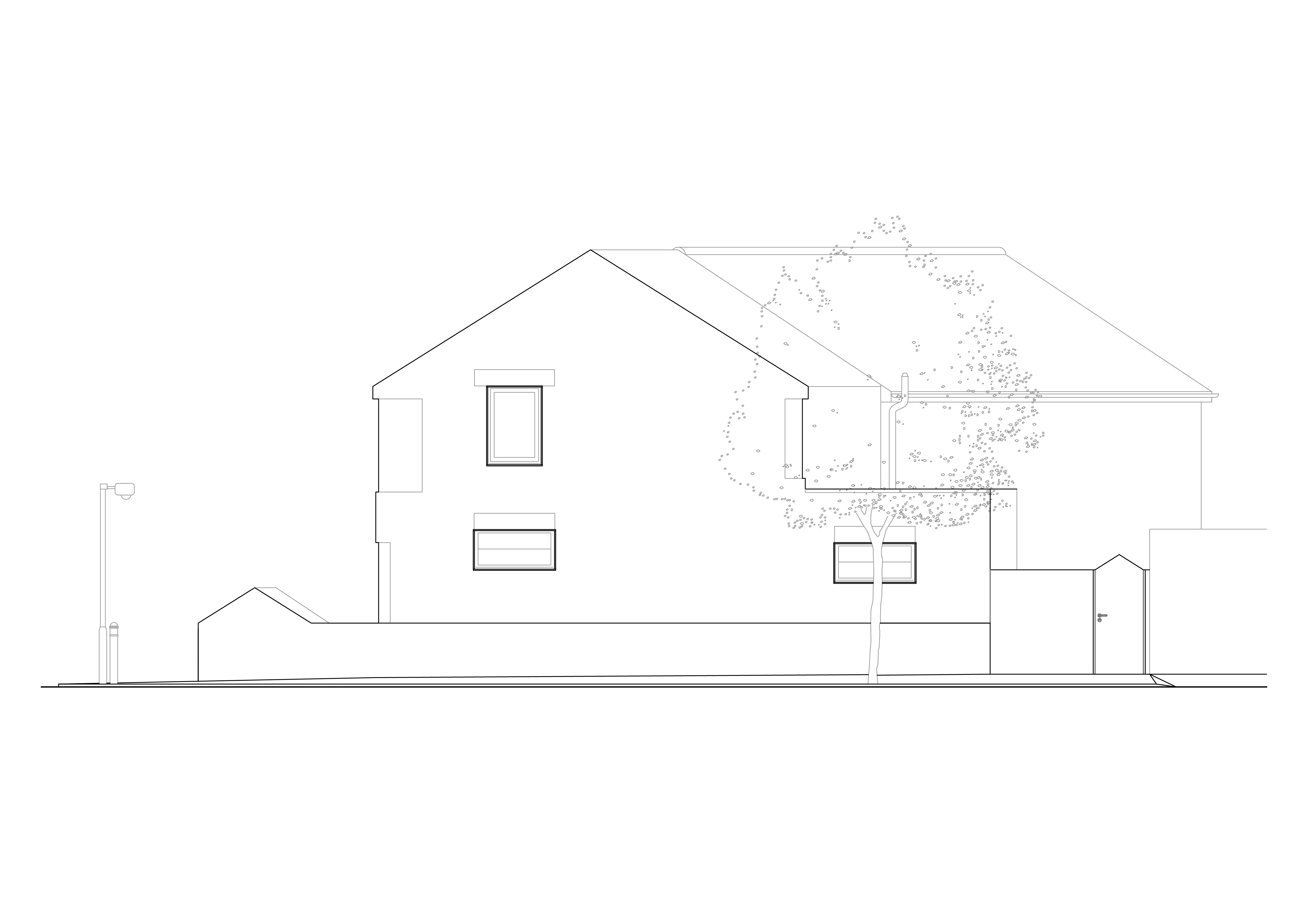 Proposed West Elevation.By Office S&M, RIBA Chartered Architectural Practice in London.