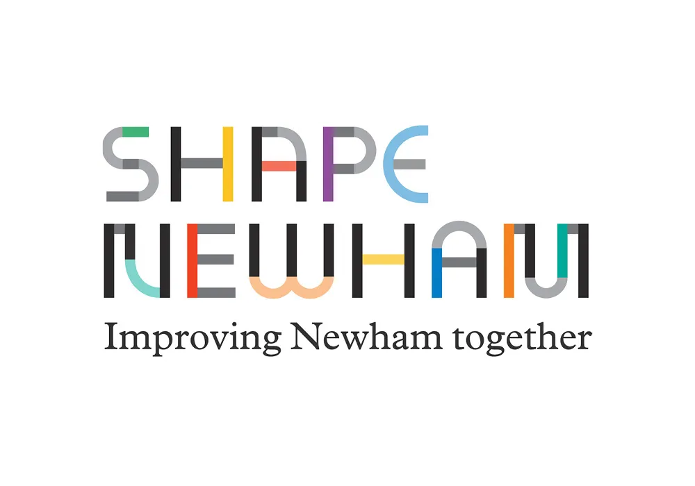 Shape Newham logomark. By Office S&M, RIBA Chartered Architectural Practice in London.
