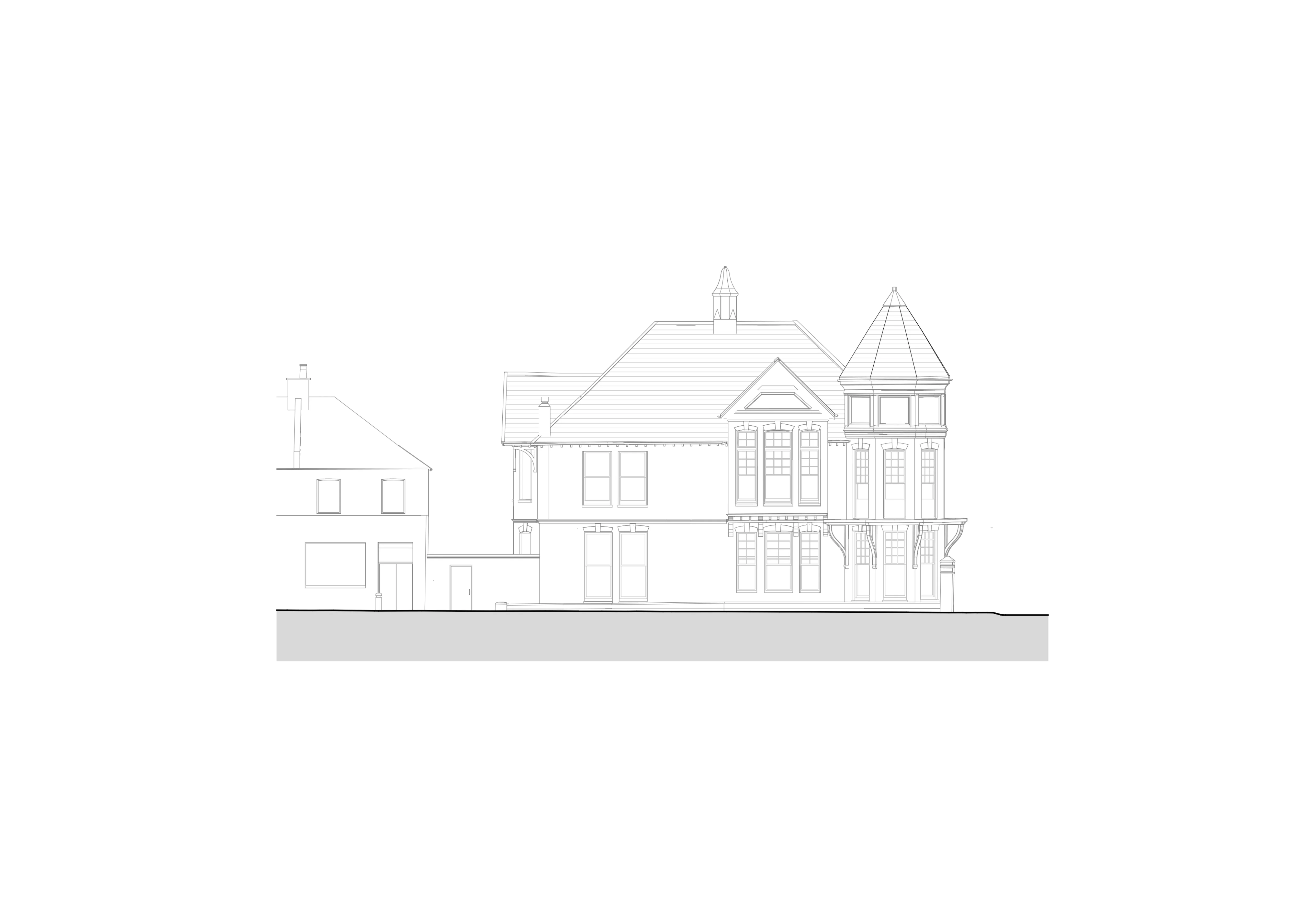 South Elevation. By Office S&M, RIBA Chartered Architectural Practice in London.