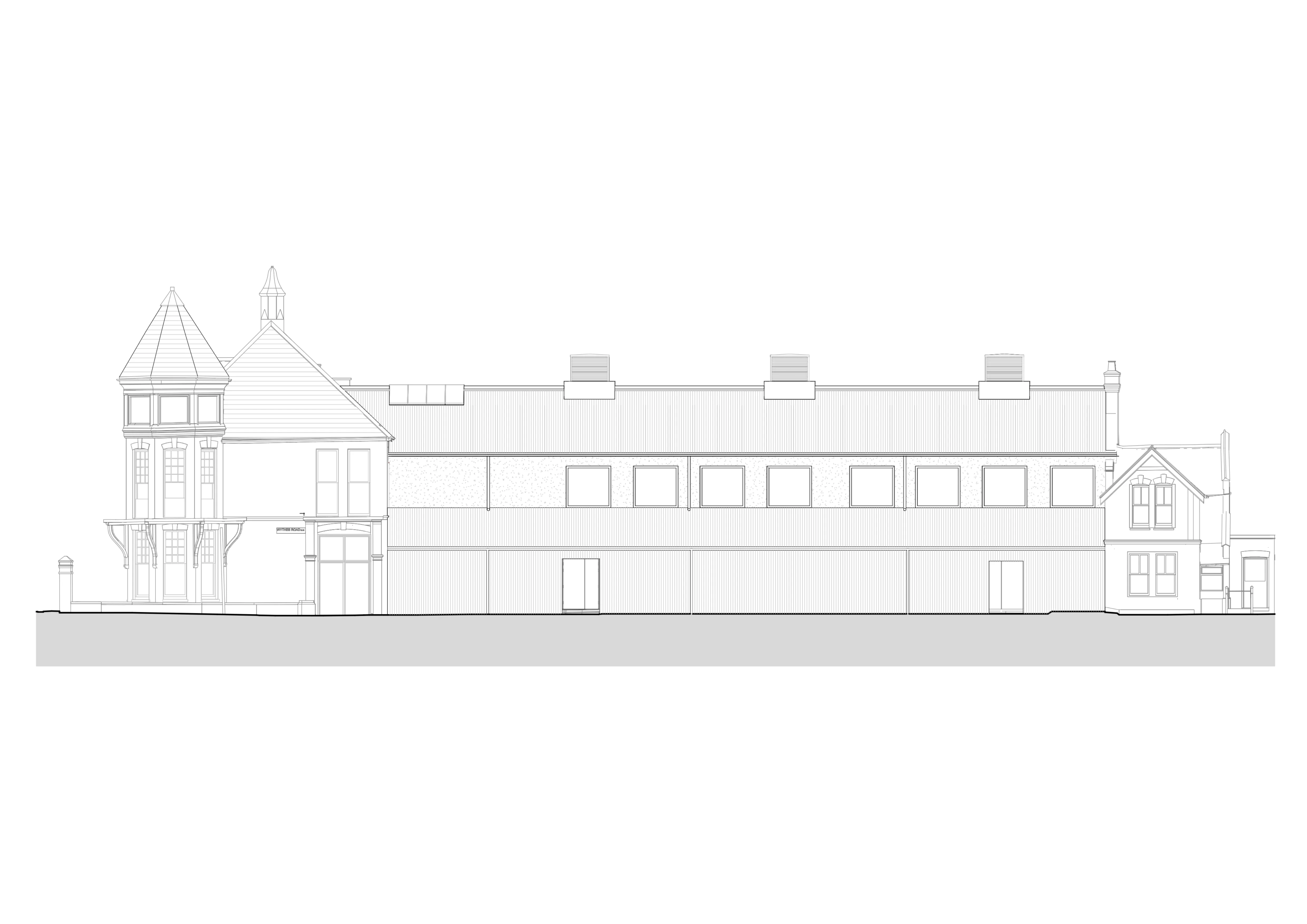 East Elevation. By Office S&M, RIBA Chartered Architectural Practice in London.