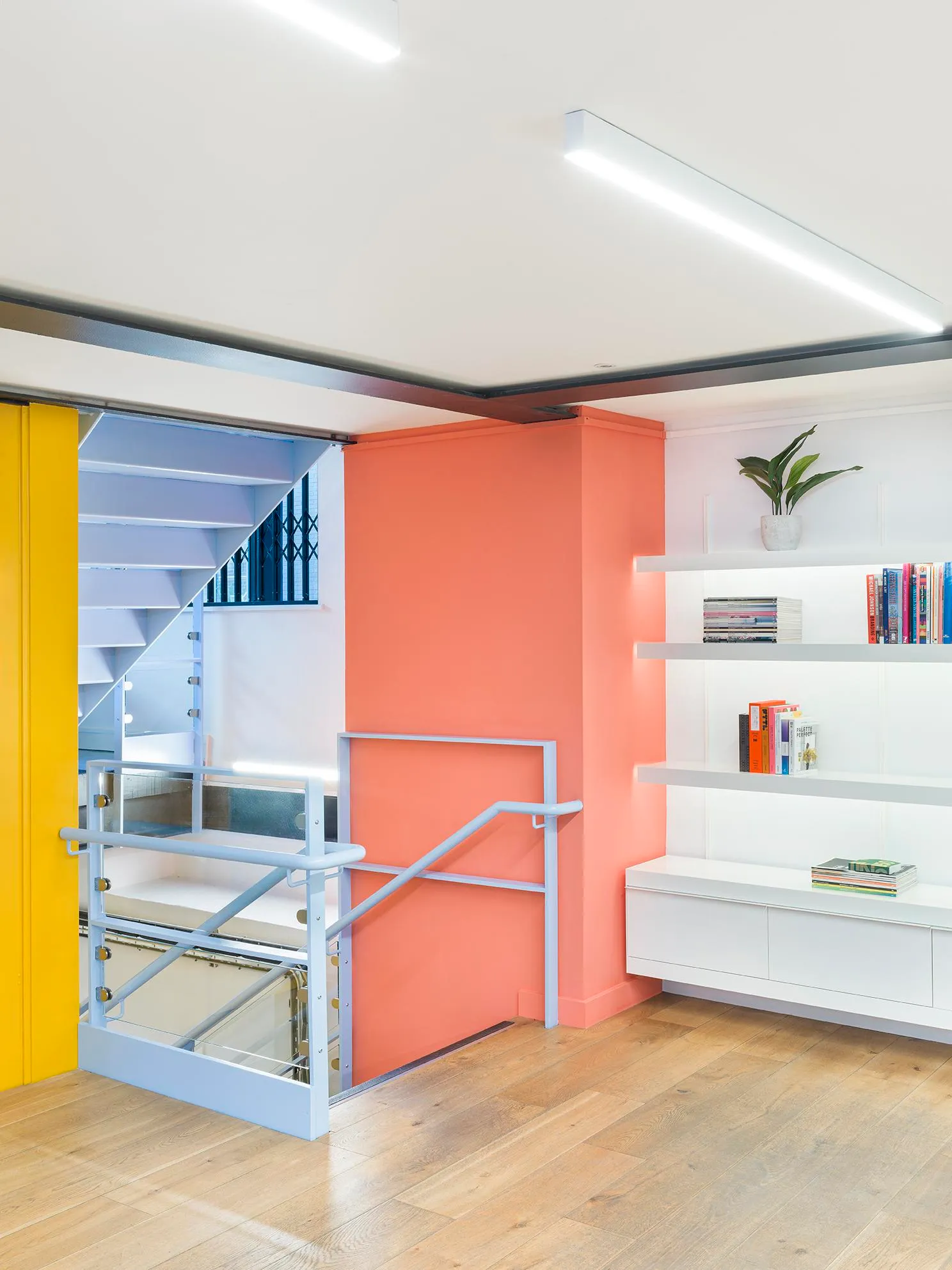 Photo showing the connection between two spaces. By Office S&M, RIBA Chartered Architectural Practice in London.