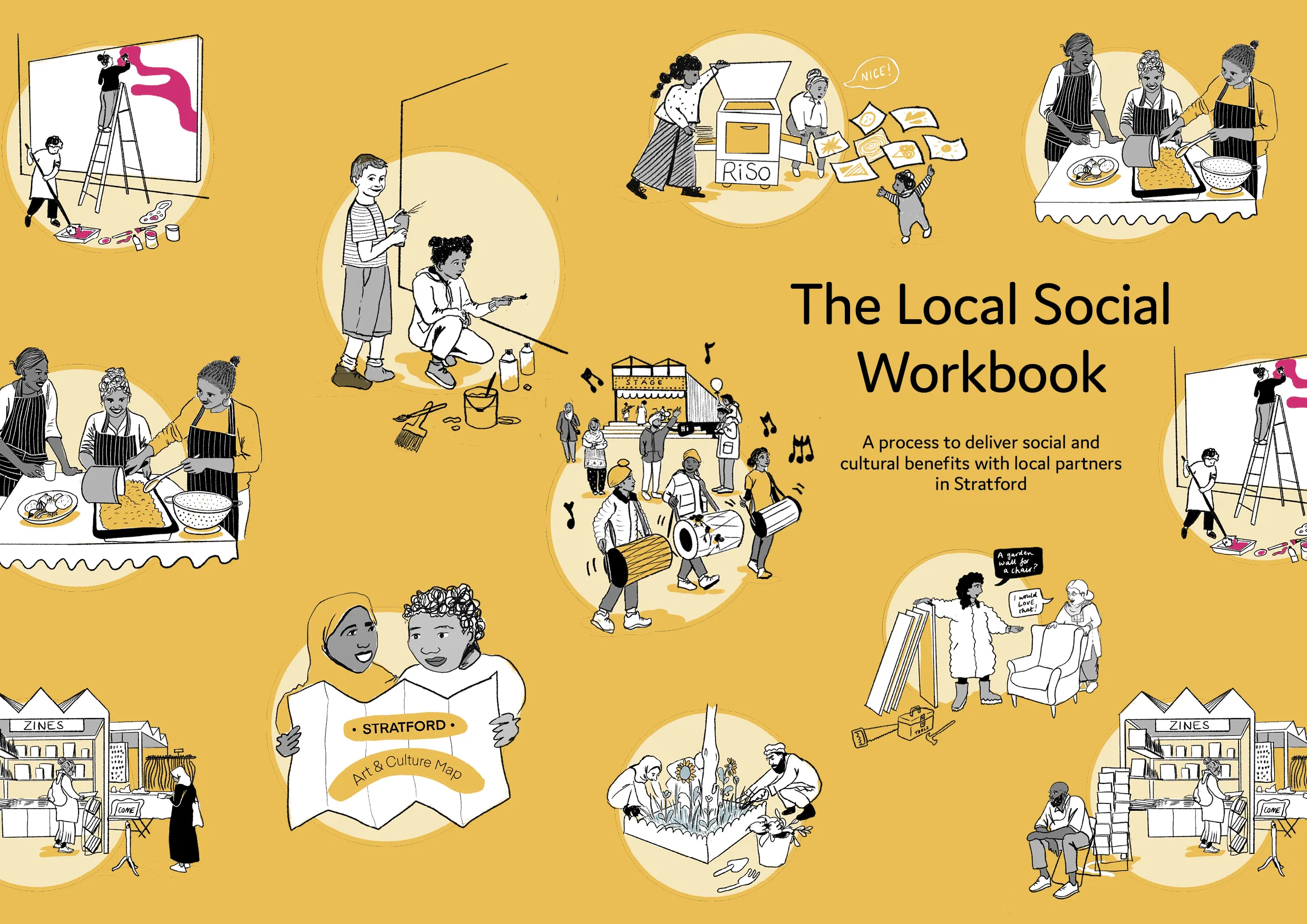 Cover of the document, showing various illustrations. By Office S&M, RIBA Chartered Architectural Practice in London.