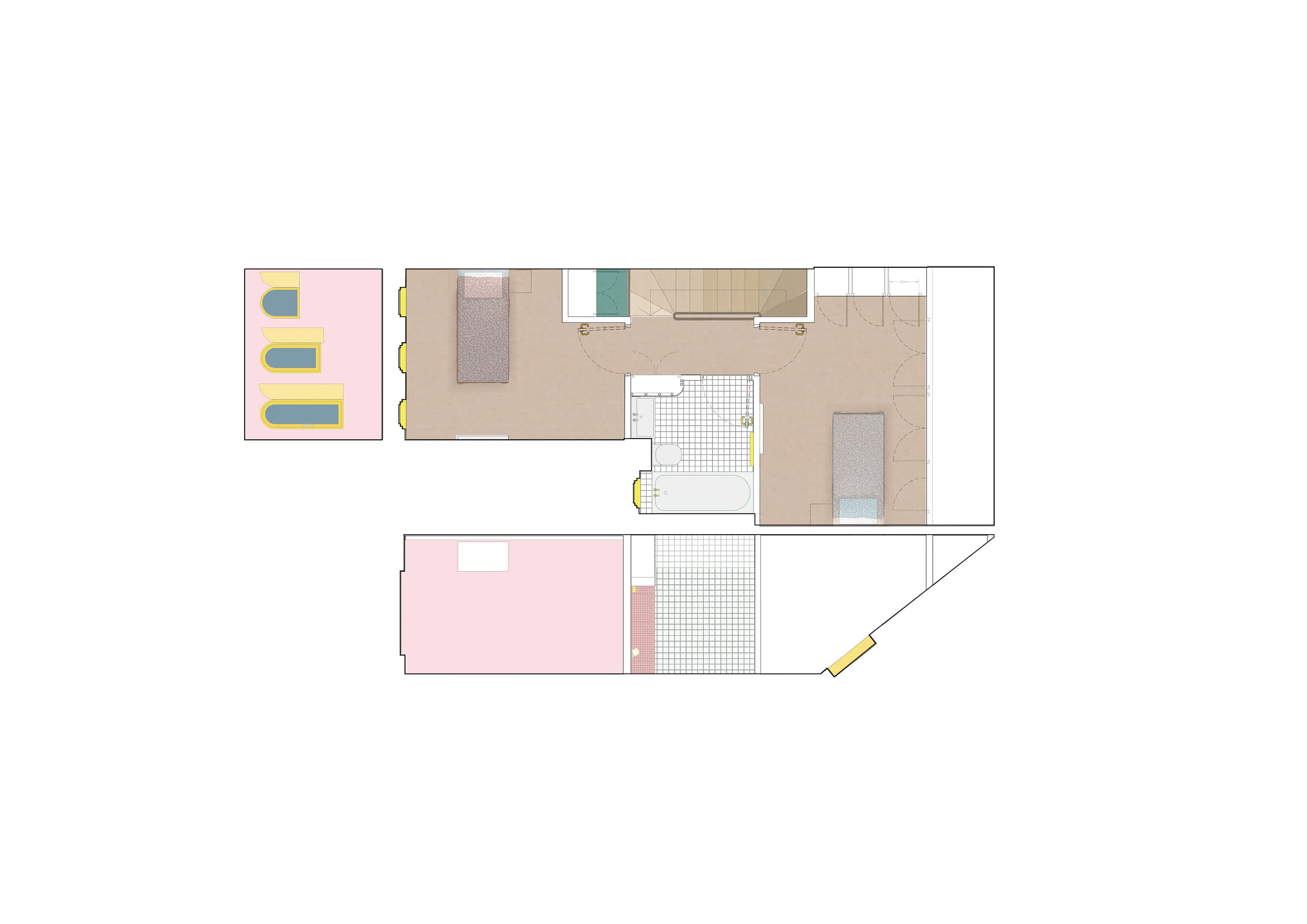 Proposed Second Floor Plan. By Office S&M, RIBA Chartered Architectural Practice in London.