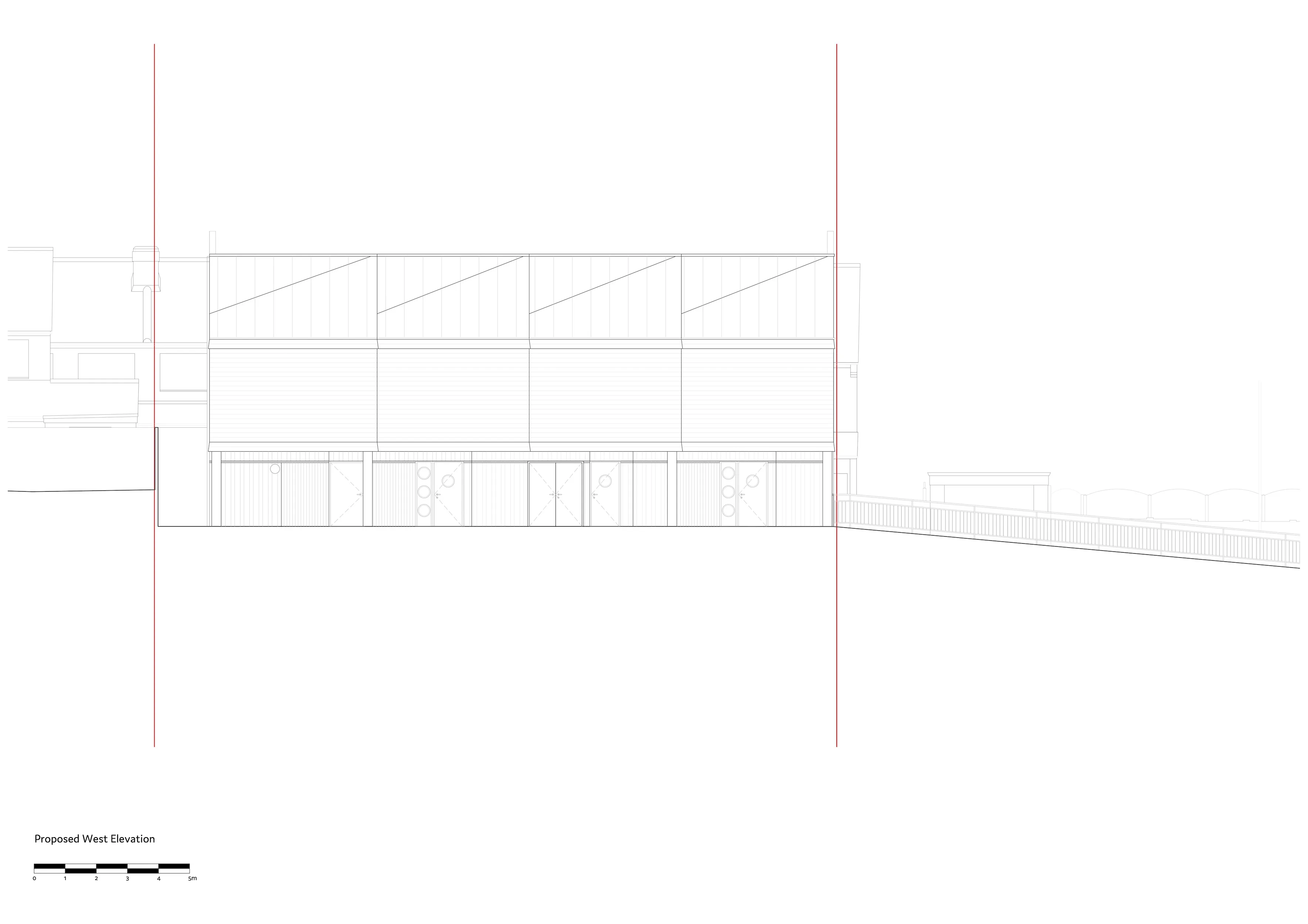 Proposed west elevation. By Office S&M, RIBA Chartered Architectural Practice in London.
