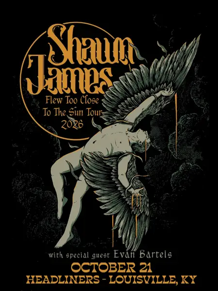 Shawn James - Flew Too Close to the Sun Tour w/ Evan Bartles — official show artwork