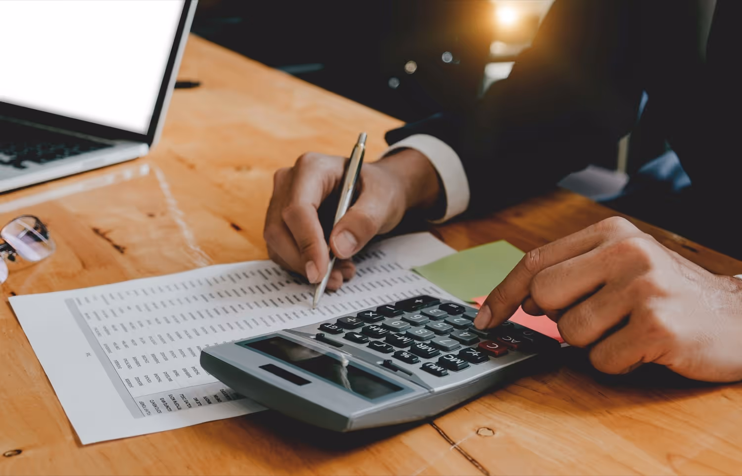 Calculator and pen