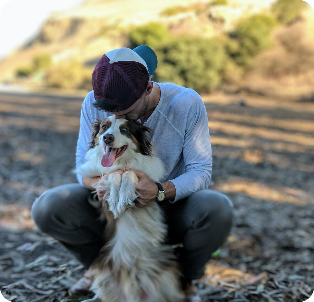 Michael Terrell and his dog