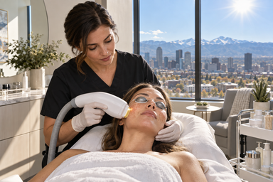Photofacial treatment for sun damage and redness at a Denver med spa