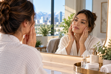 Woman with refreshed, glowing skin after skin rejuvenation treatment in Denver, Colorado