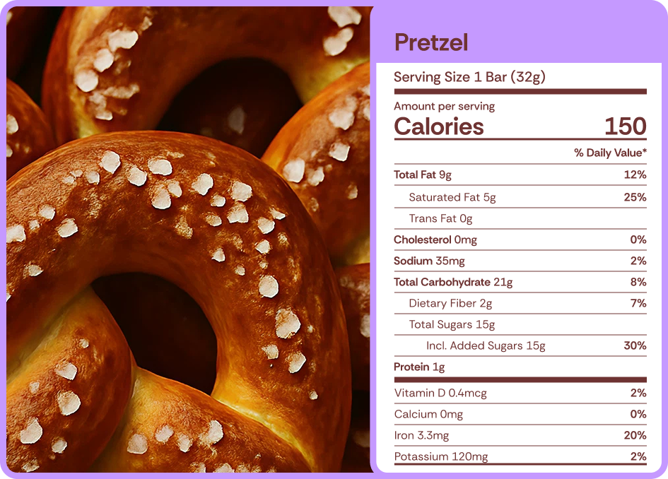 WFC Pretzel nutritional facts.