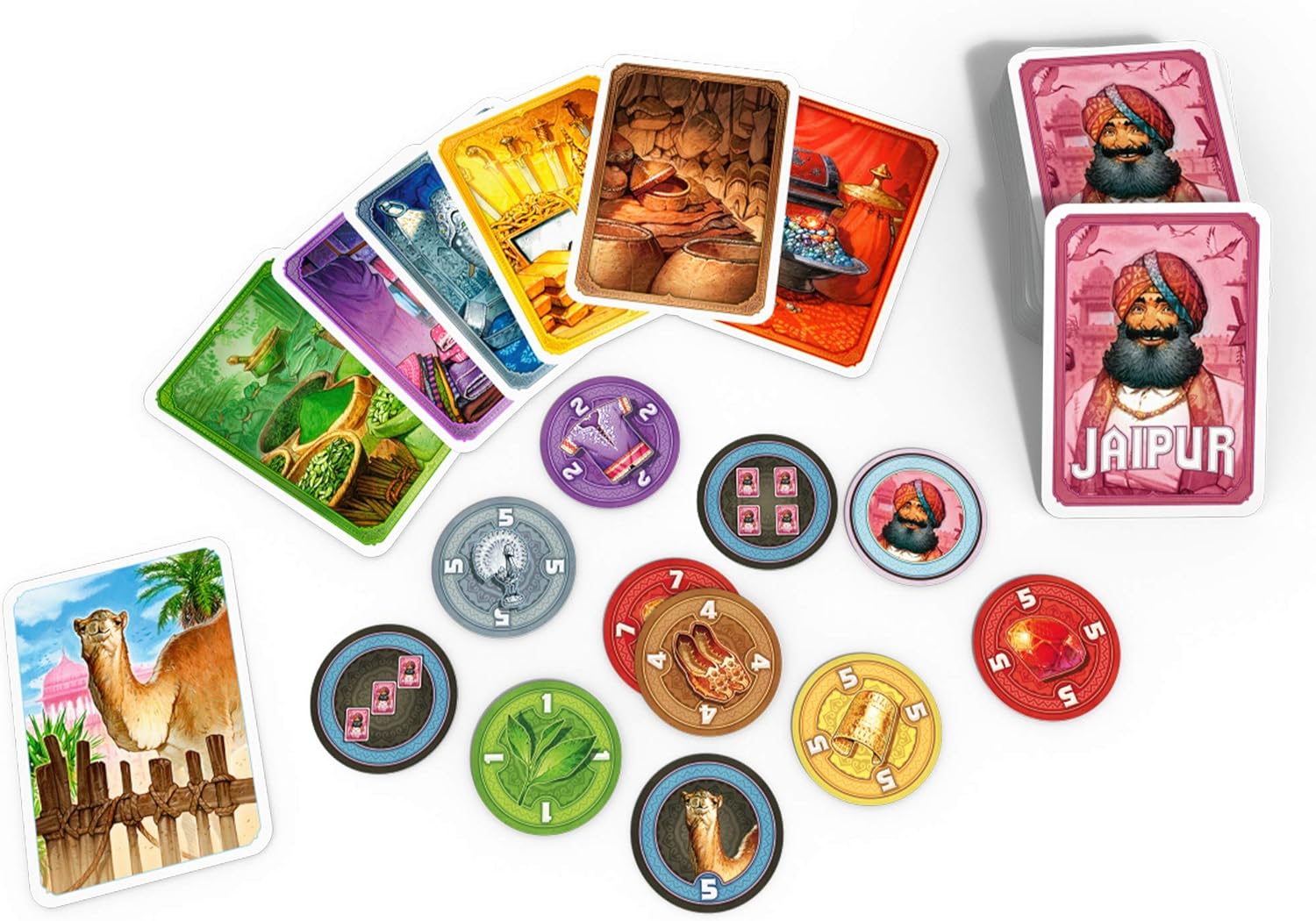 jaipur card game laid out