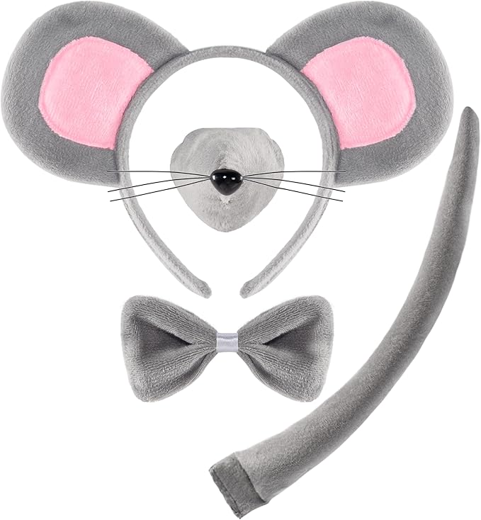 Cute gray mouse costume set