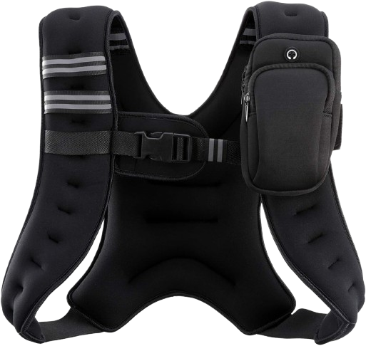 black weighted vest