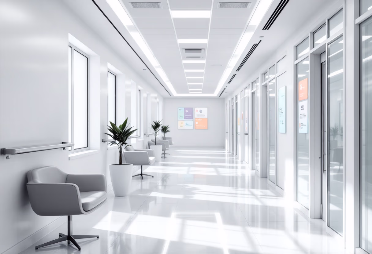 [background image] image of a hospital hallway (for a medical clinic)