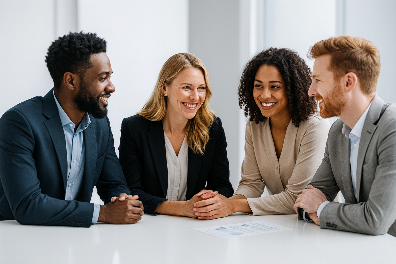 image of a team meeting (for a medical clinic)