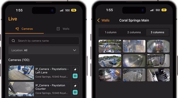 2 Phones with the LiveReach AI mobile app