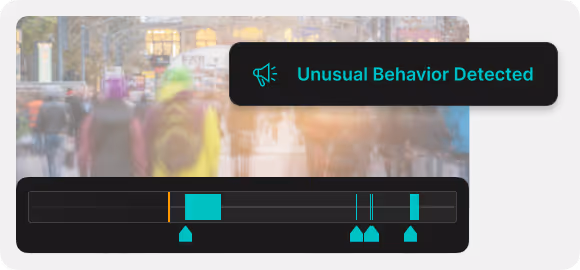 Unusual behavior detected on a busy street.