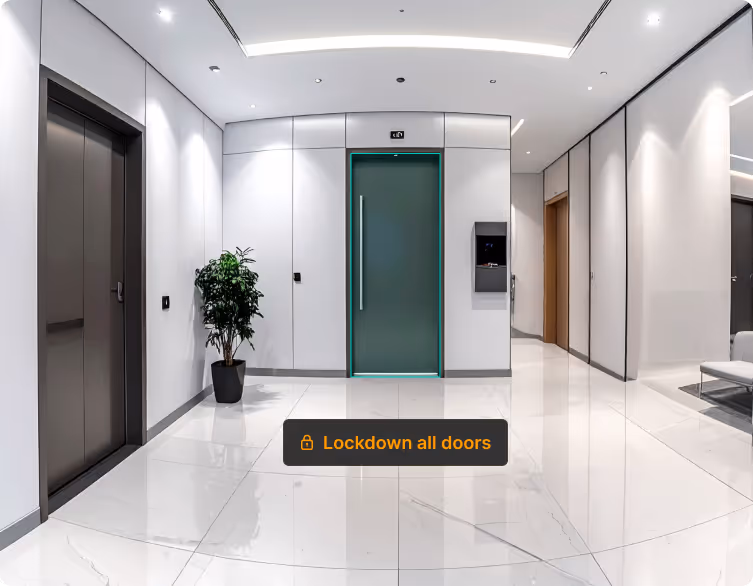 Lockdown doors with the click of a button.