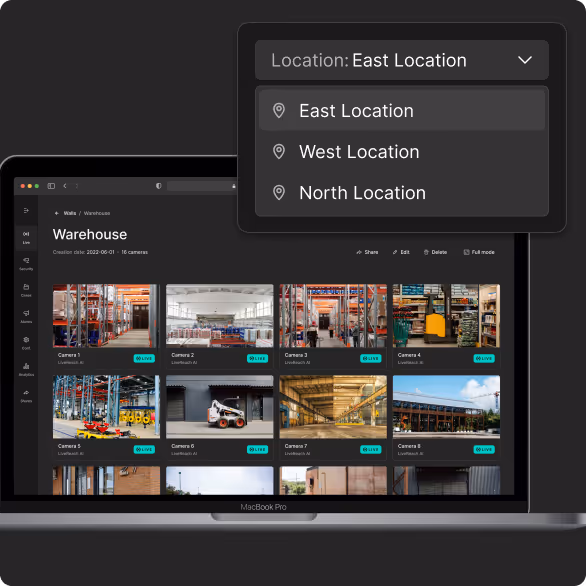 Multiple locations on a single dashboard.