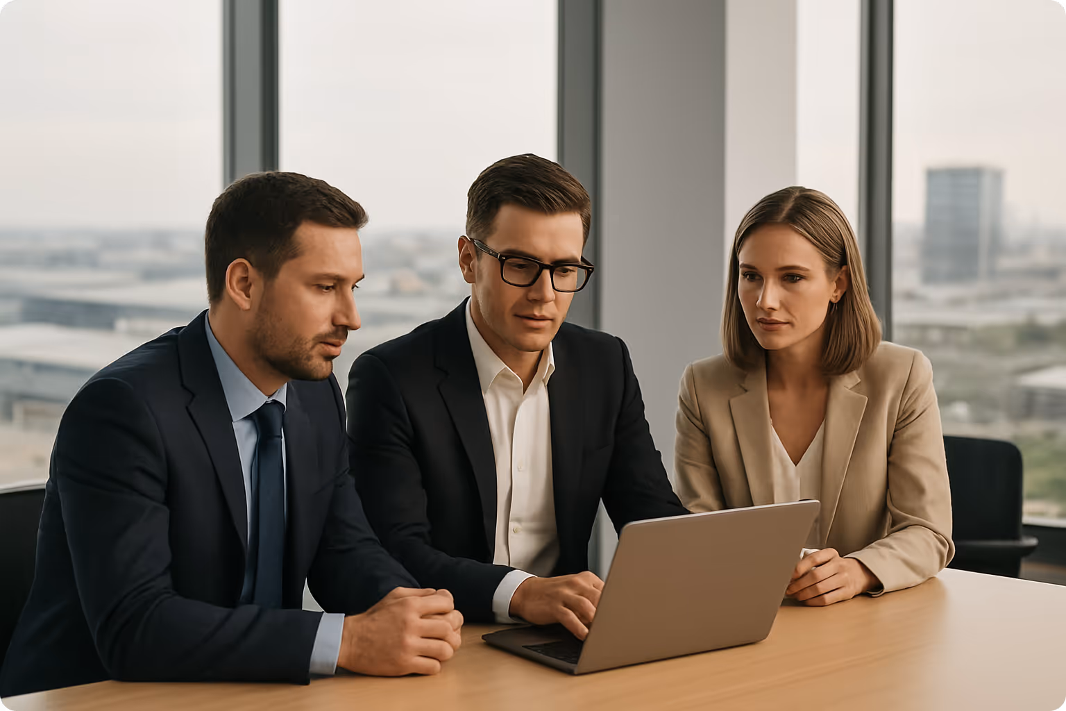 C-Suite Leaders reviewing the LiveReach AI dashboard