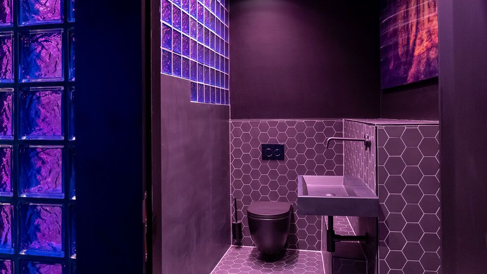 Sanitärbereich im modernen Design der Eventlocation am Viktualienmarkt