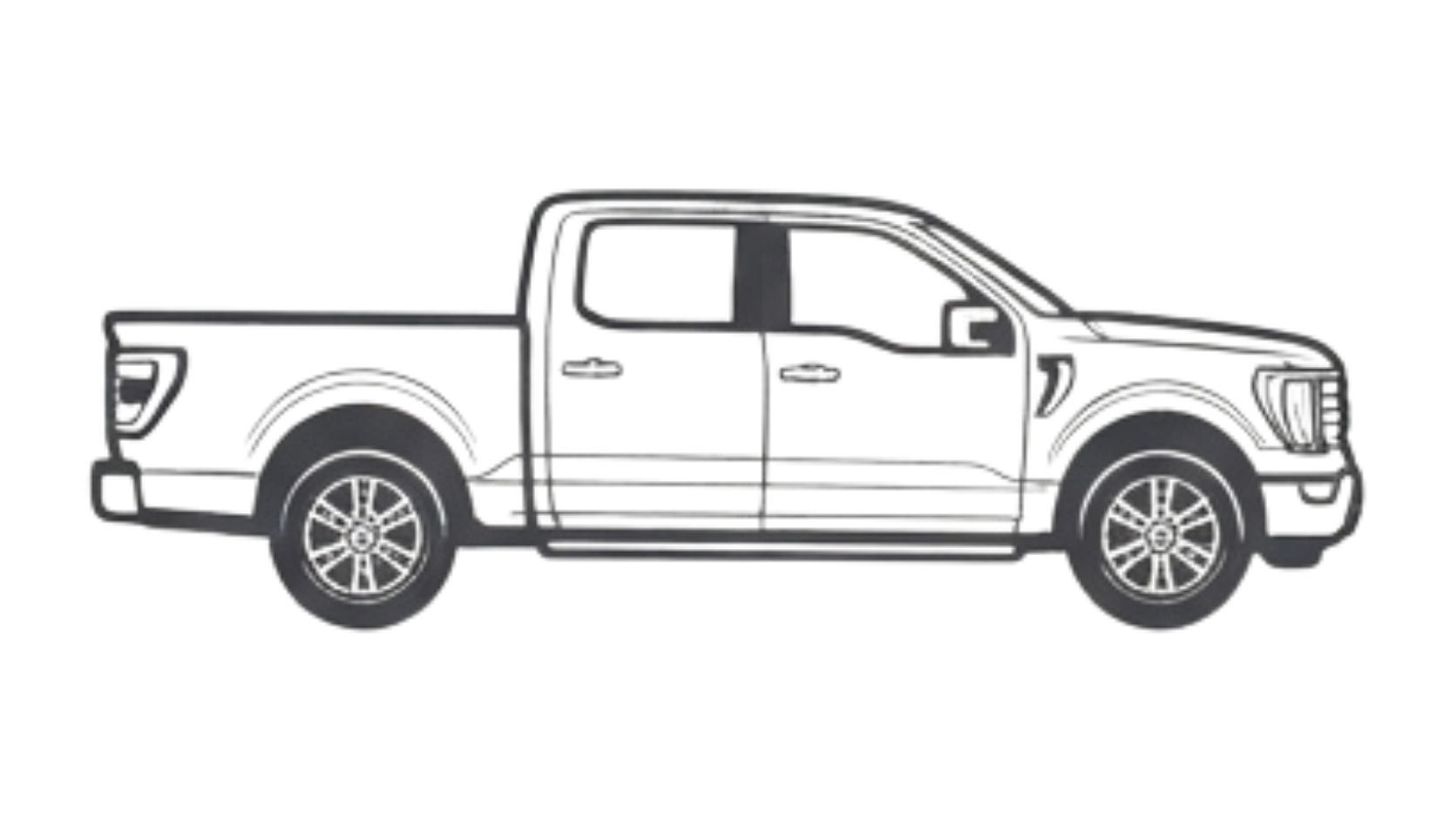 Icône de camionnette pickup gris clair