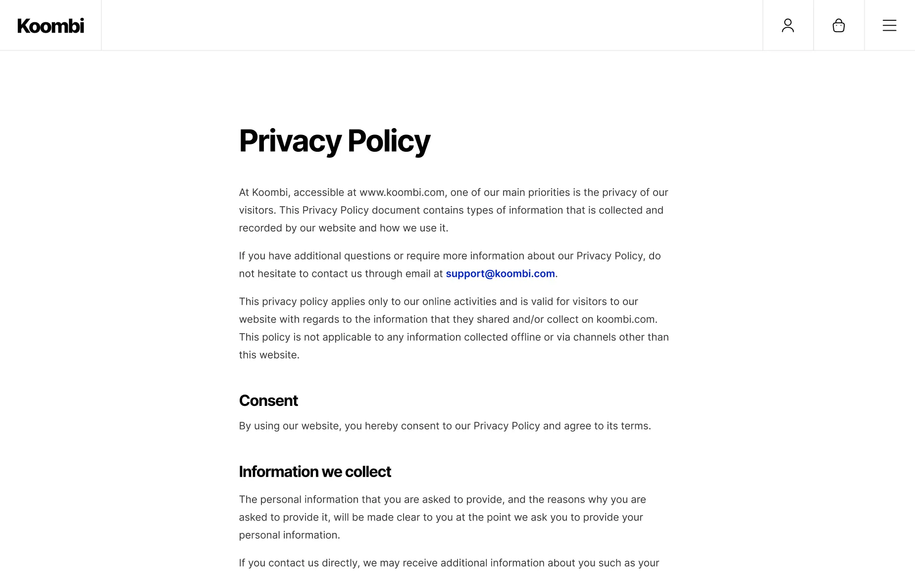 Koombi - Webflow Ecommerce Template