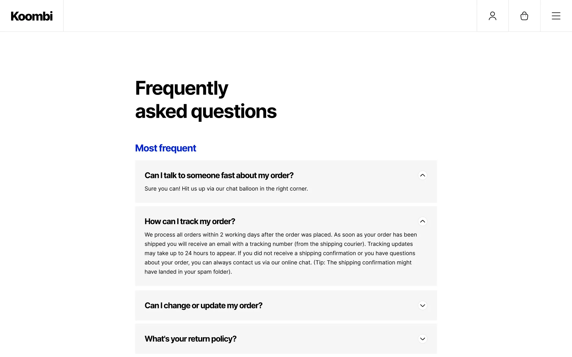 Koombi - Webflow Ecommerce Template