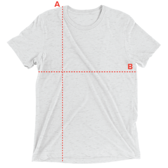 Unisex Tri-Blend Tee Measurement Reference