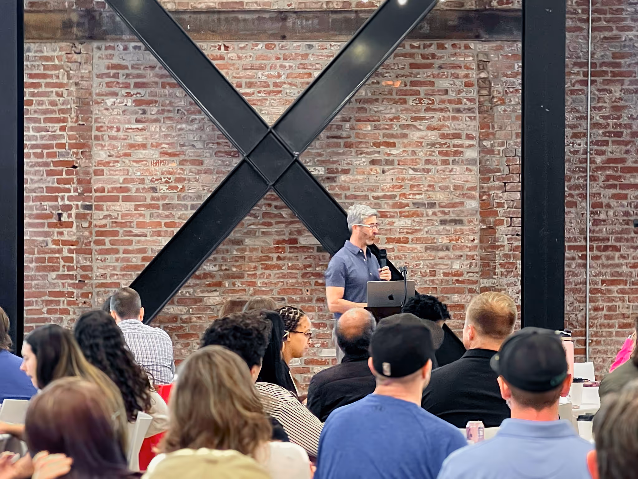 Jordan Plawner at a speaking event.