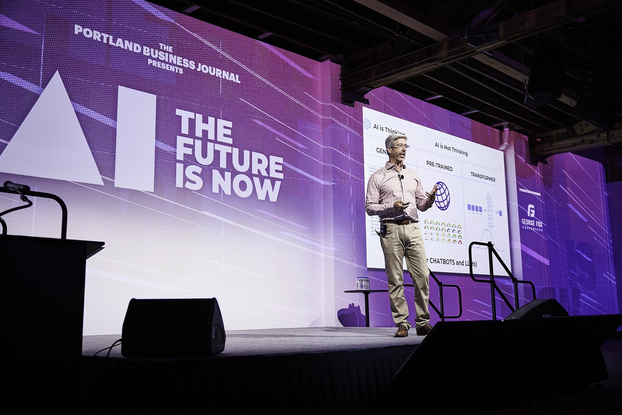 Jordan Plawner at a speaking event.