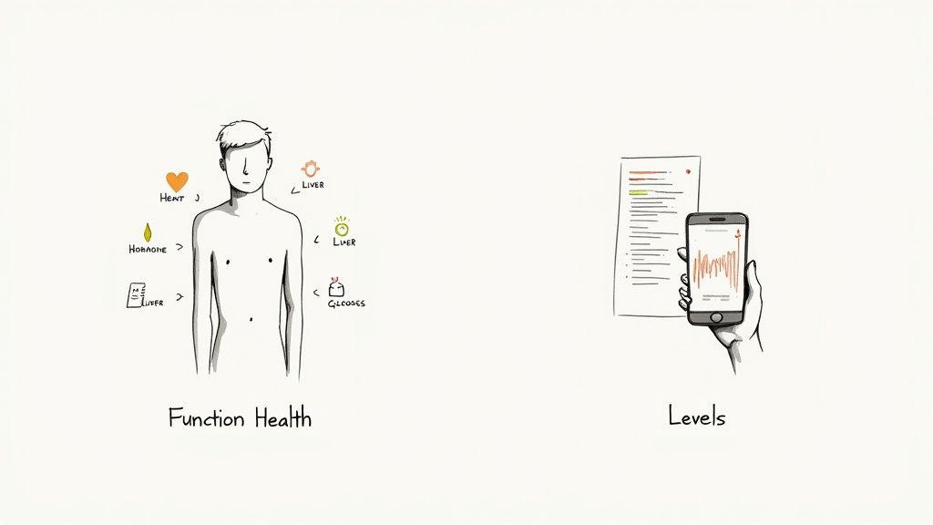 A person looking thoughtfully at their health data on a smartphone.