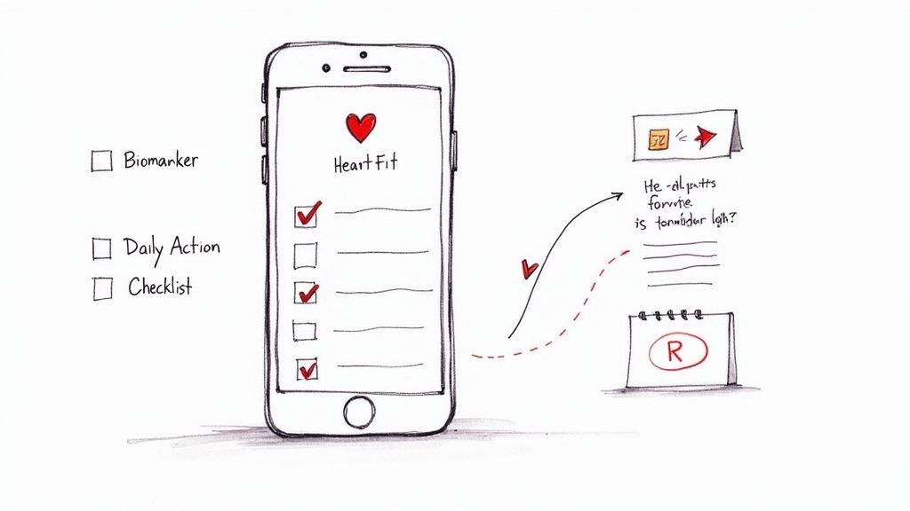Screenshot from https://heartfit.ai/