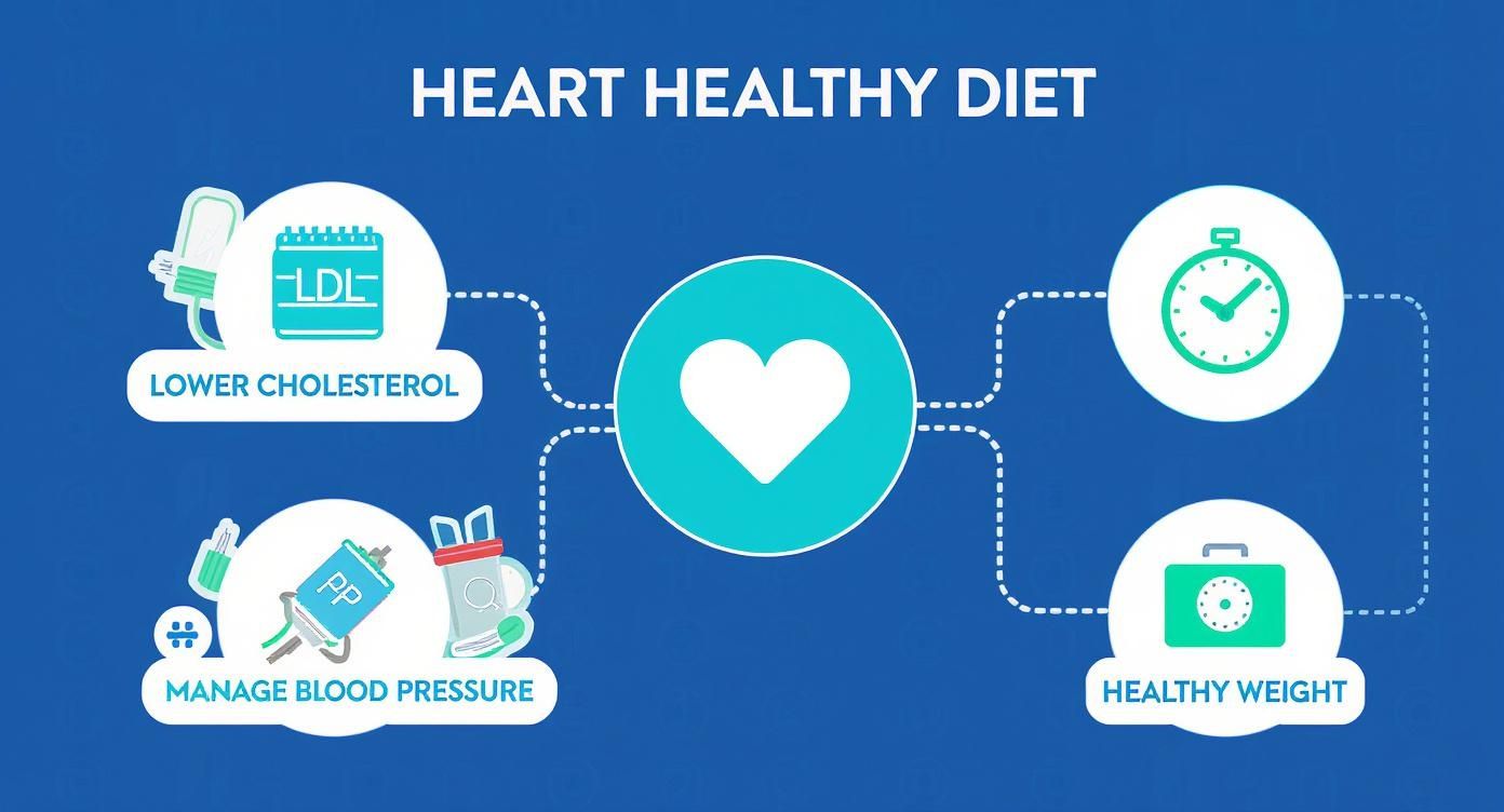 Infographic about what is a heart healthy diet plan