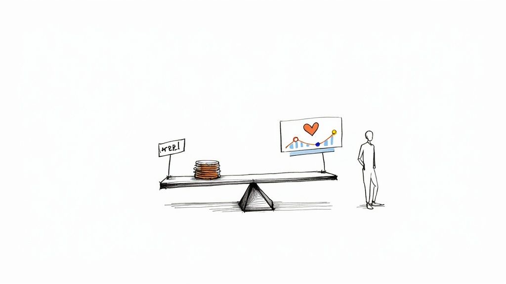 A person looking at health data on a tablet.