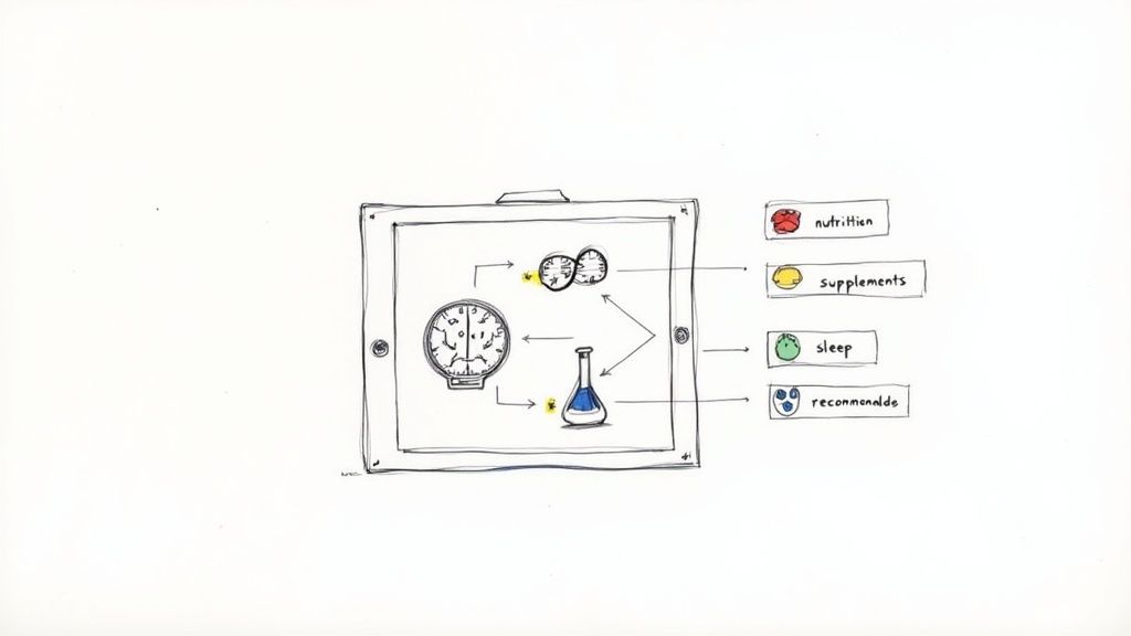 A user interface showing integrated health data on a screen.