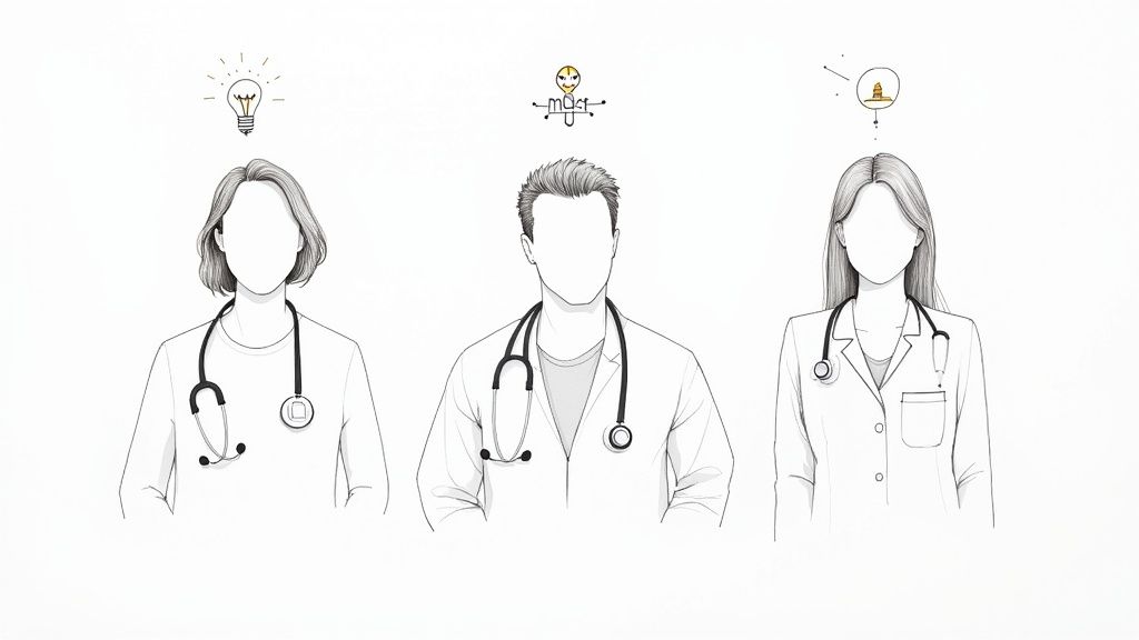 Group of medical professionals collaborating