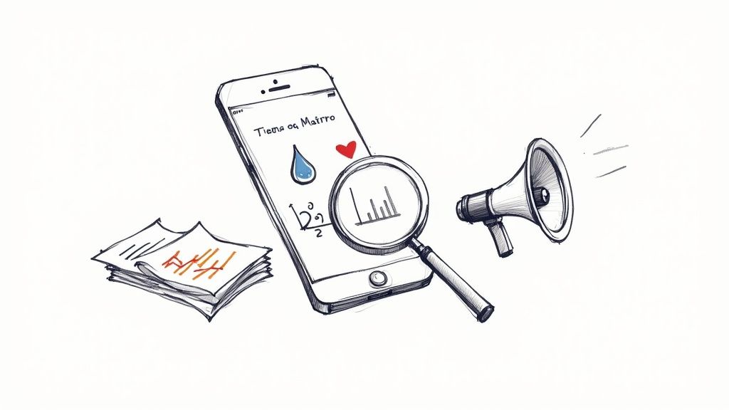 Person analyzing health data on a screen