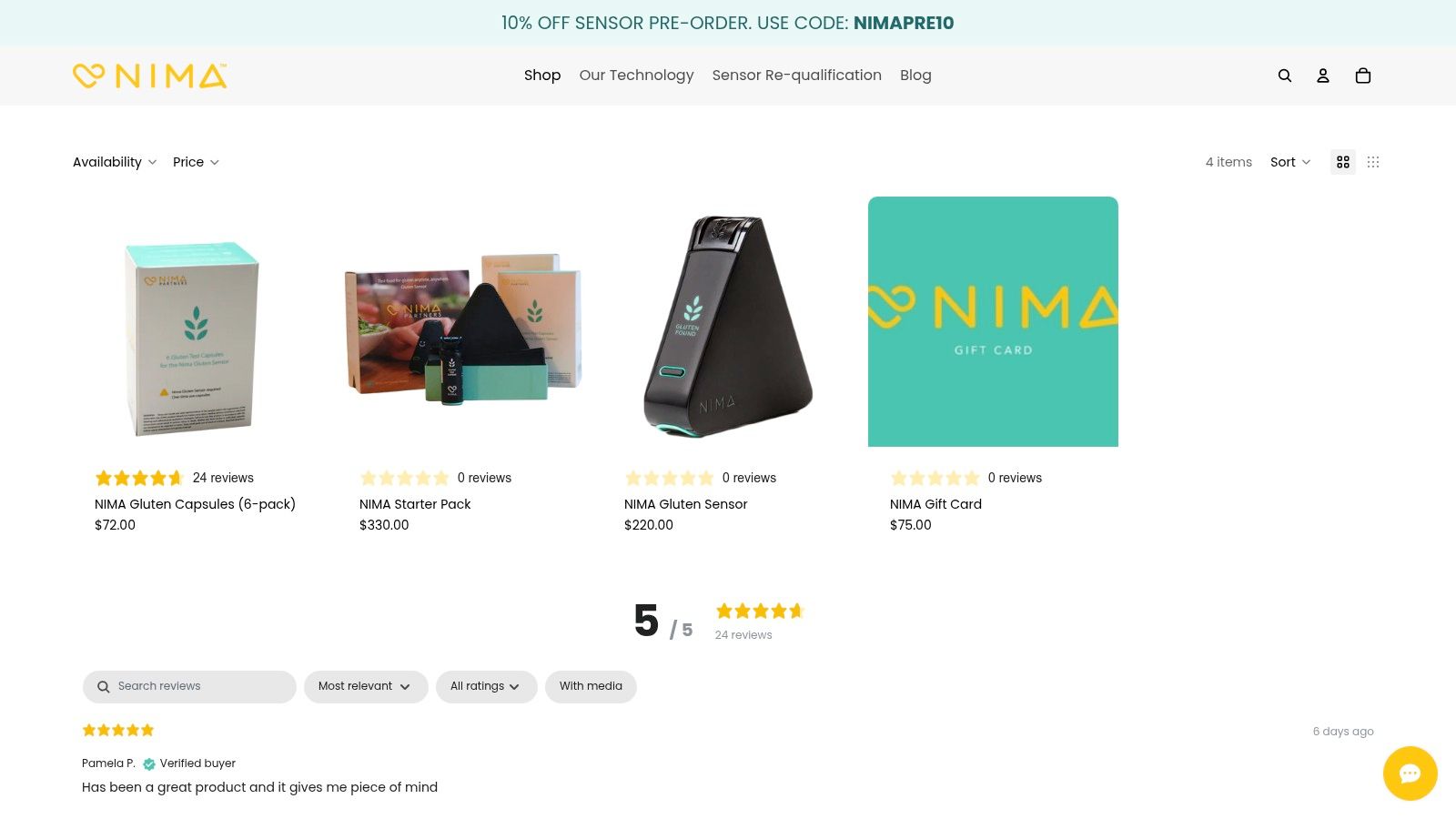 Nima (Nima Partners) – Gluten Sensor