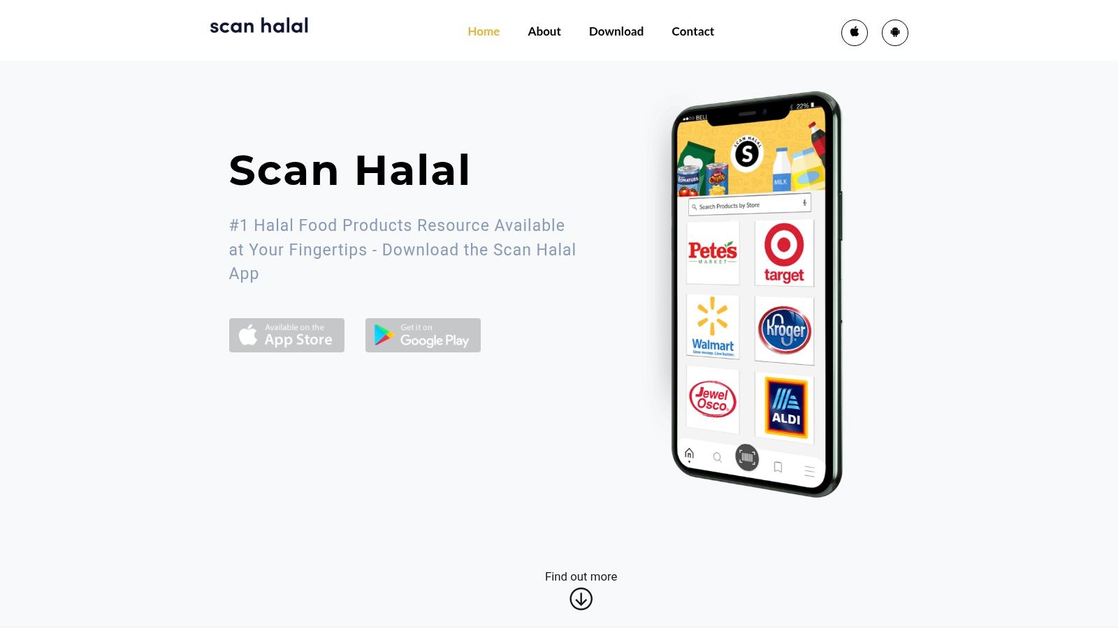A user scanning a product barcode with the Scan Halal scanner food app.