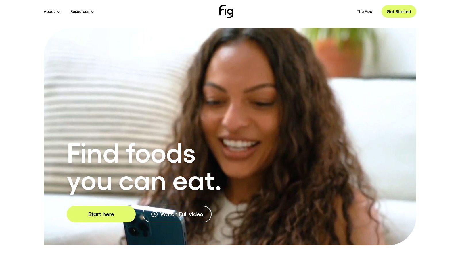 The Fig app interface showing a green checkmark for a food product that matches the user's dietary profile.