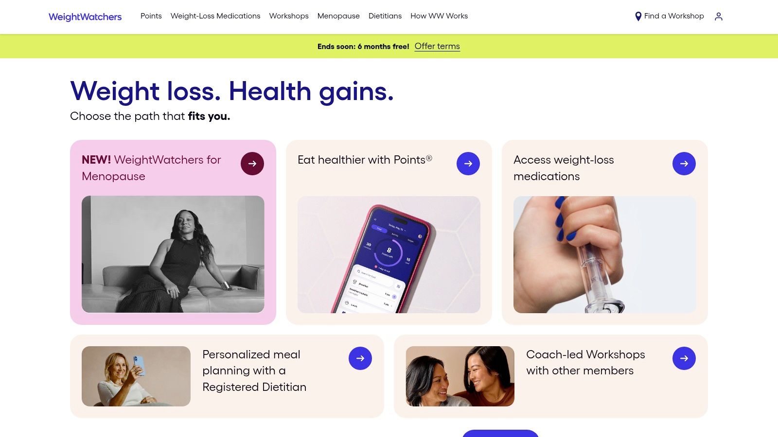 WW (WeightWatchers) app interface showing a user's daily progress and food logging.