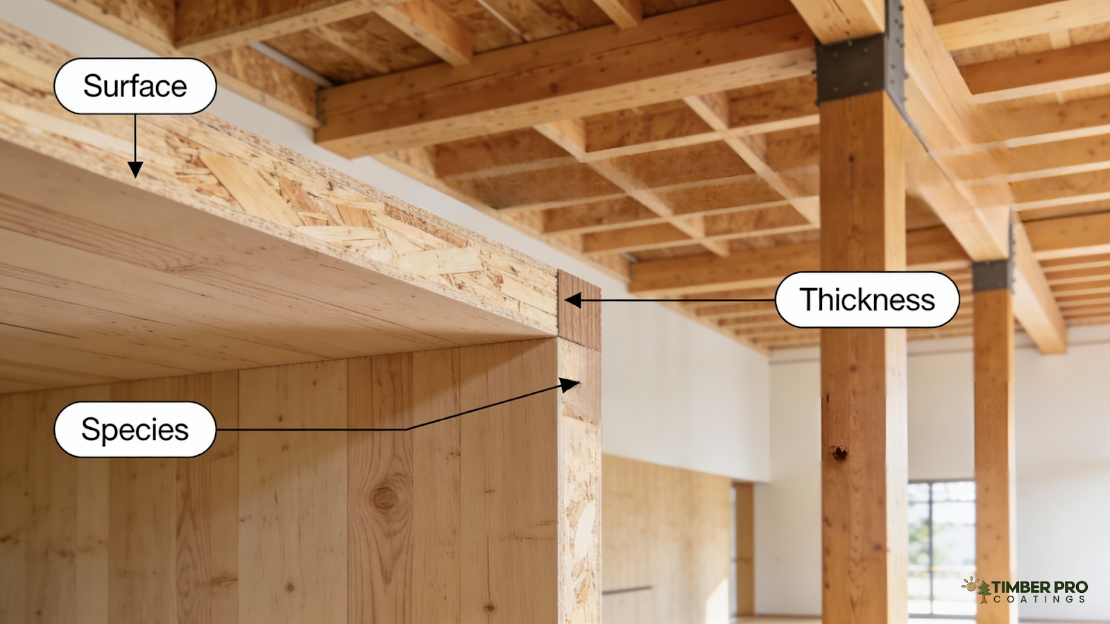 Exposed mass timber interior evaluated under ASTM E84 surface burning requirements