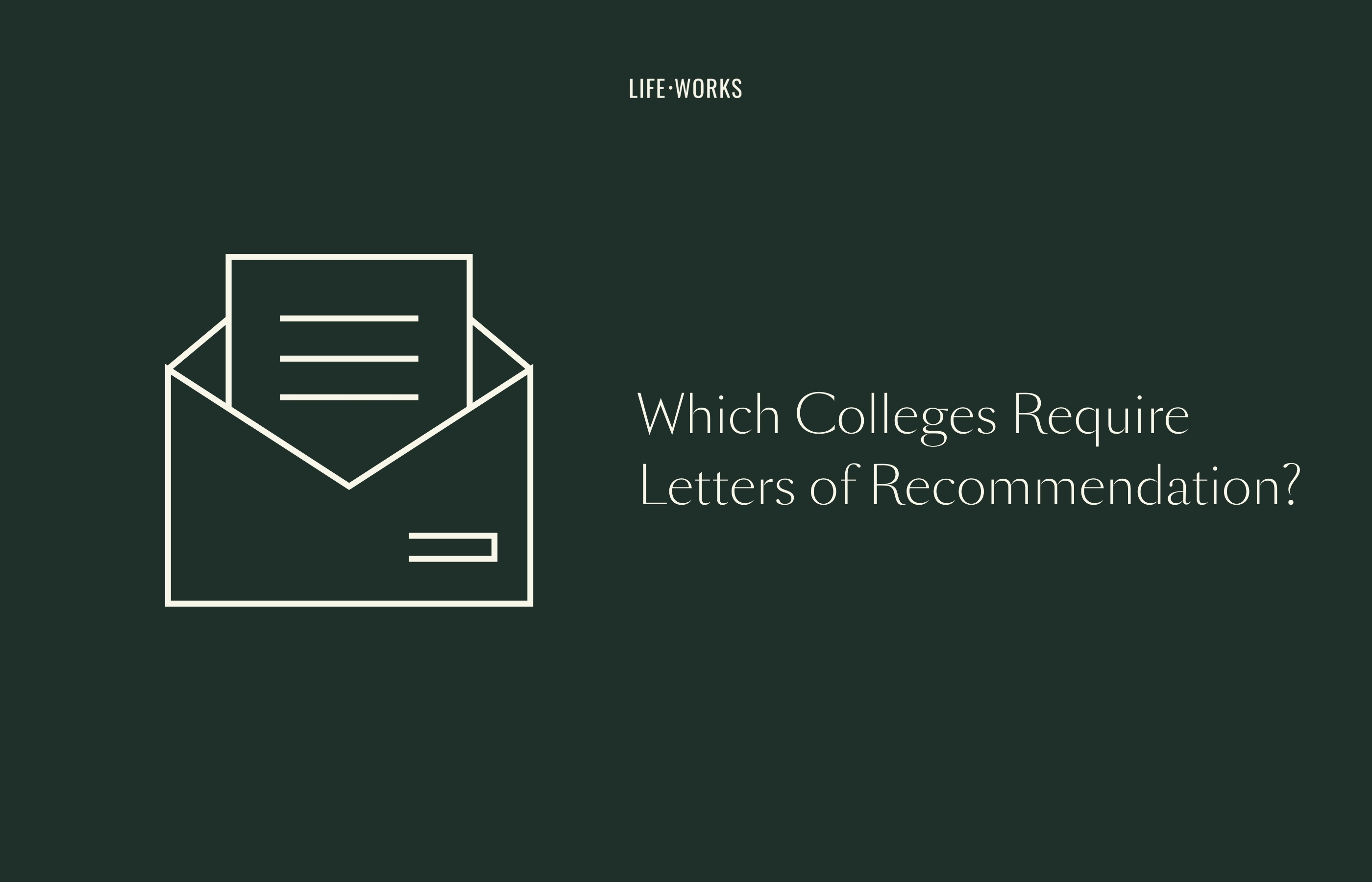 College Letter of Recommendation Requirements 2026
