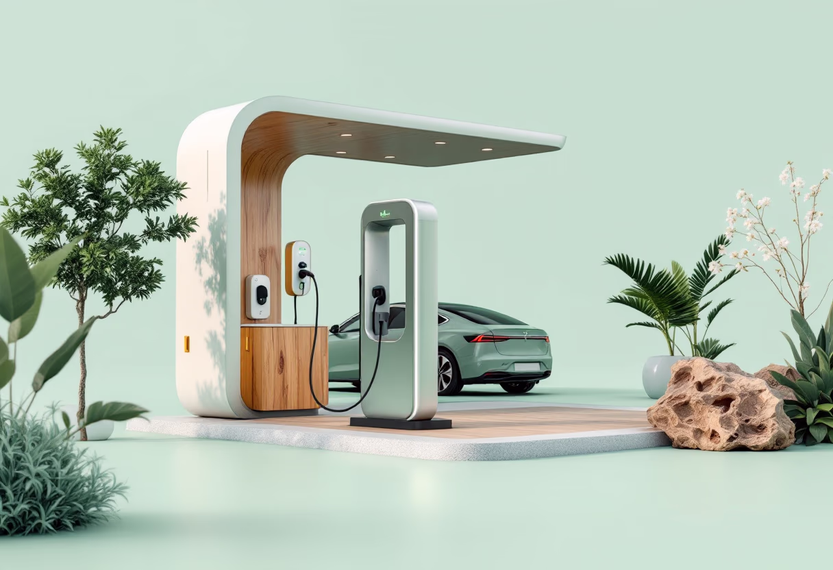 image of electric vehicle charging stations