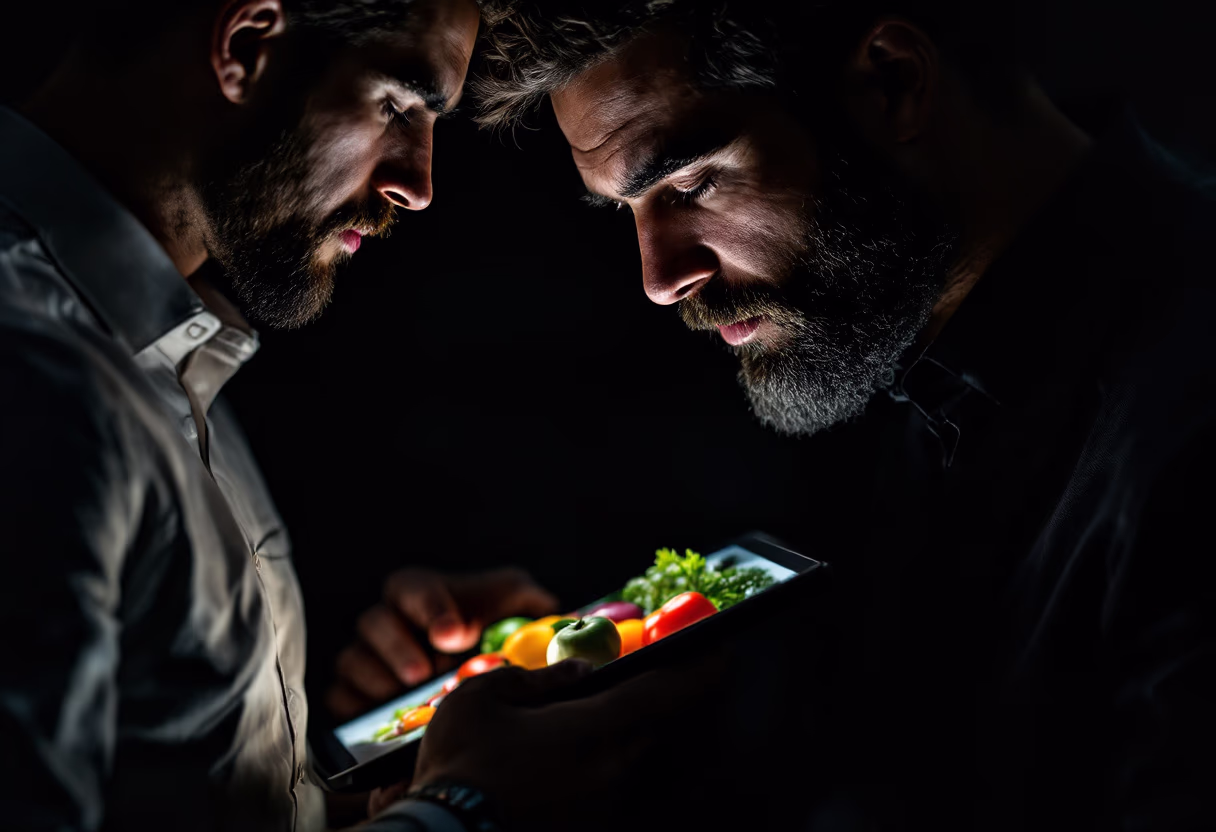 subjects discussing a meal plan