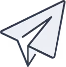 Simple paper airplane icon tilted upward.