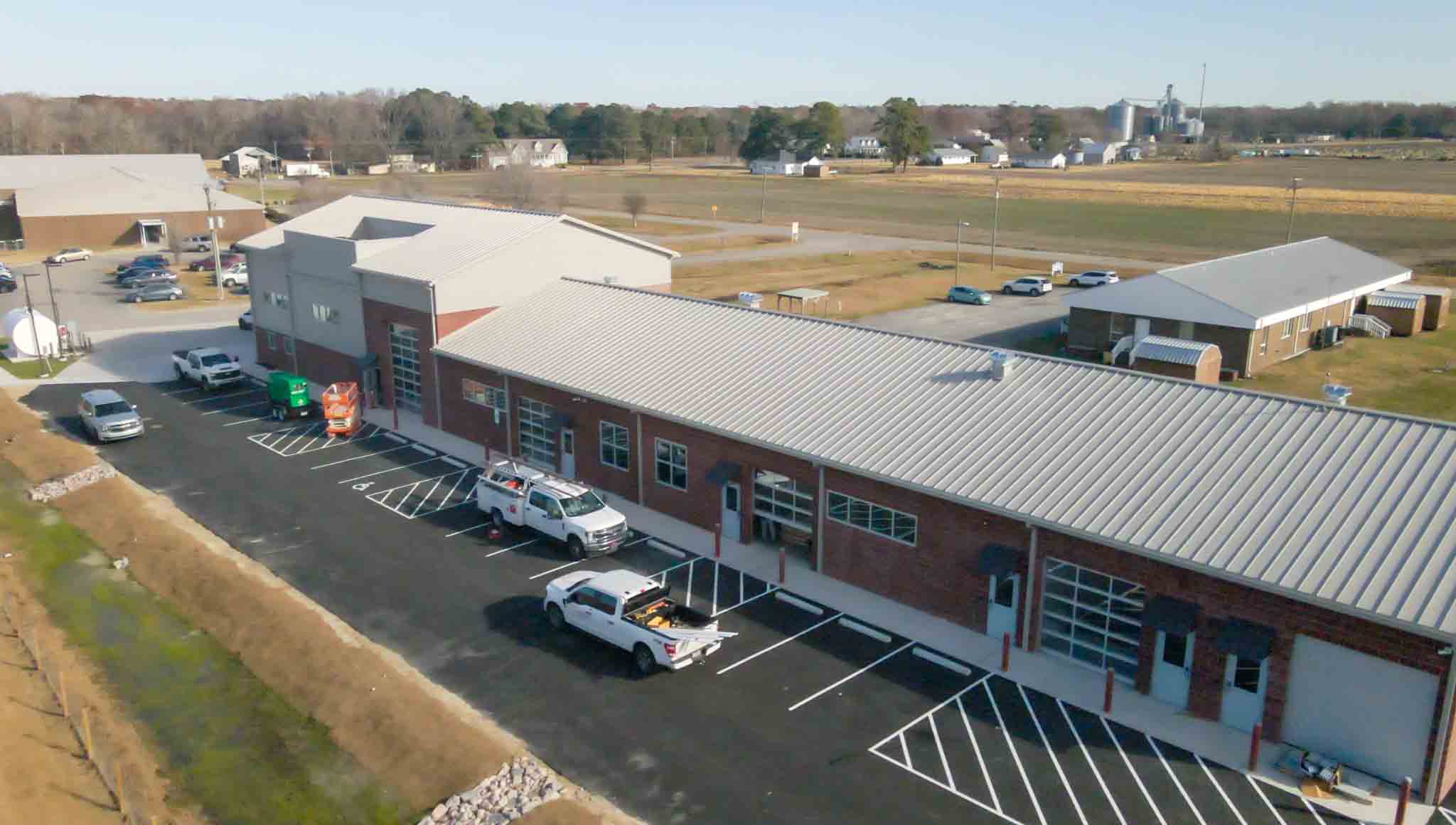 Building progress of a hyde county schools project